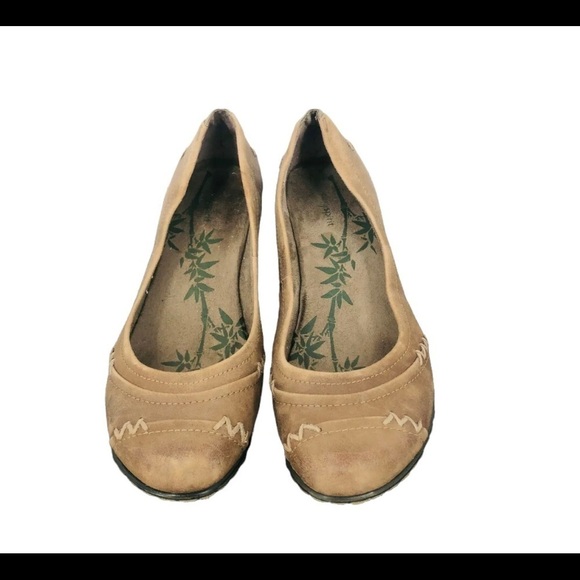 Easy Spirit Womens Espine Crest Leather Slip On Beige Wedge Loafer Shoes Size 8M - Picture 2 of 15